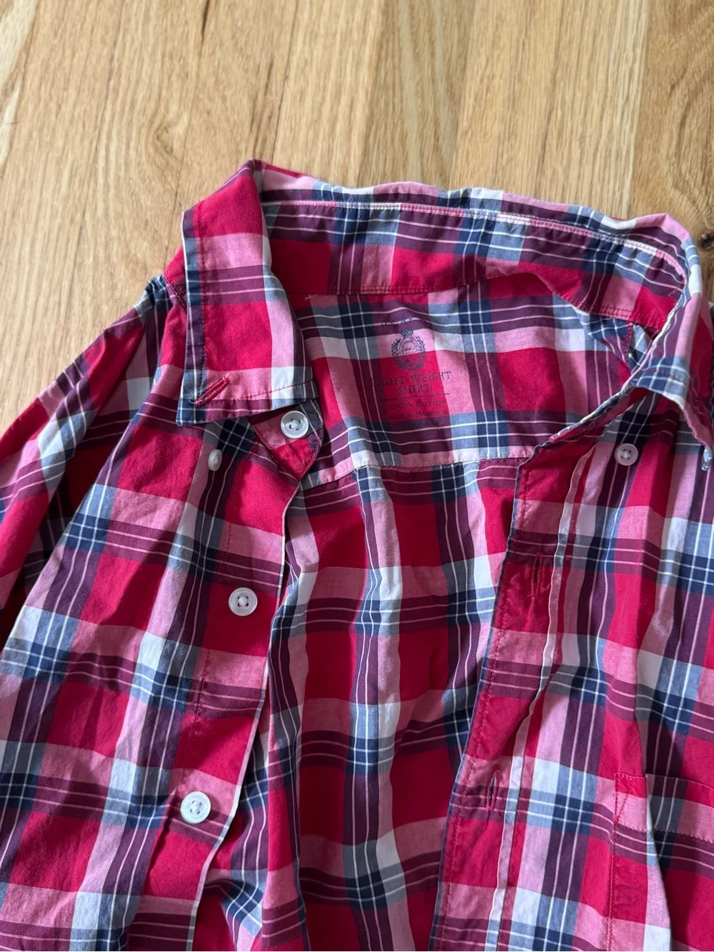 J. Crew Men's Red Plaid Button-Up Shirt